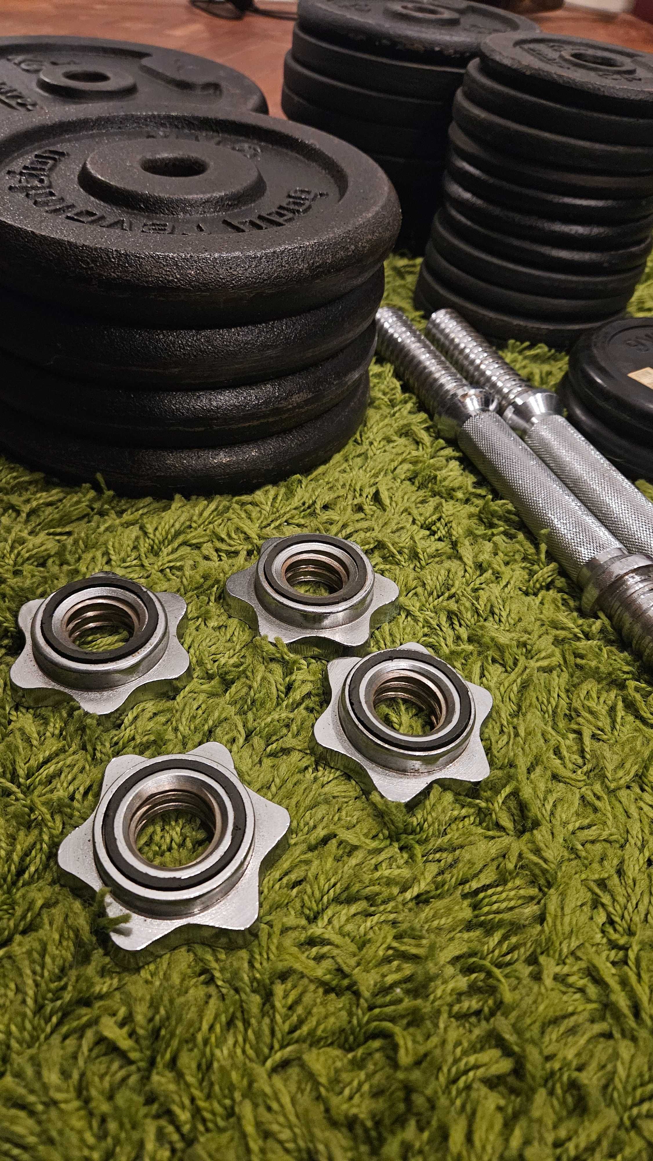 Discos de musculaçao de ferro e barras