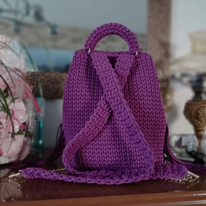 Duży plecak na szydełku