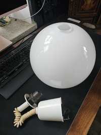 Żyrandol lampa biała szklana kula 30cm Ikea Jakopsbyn