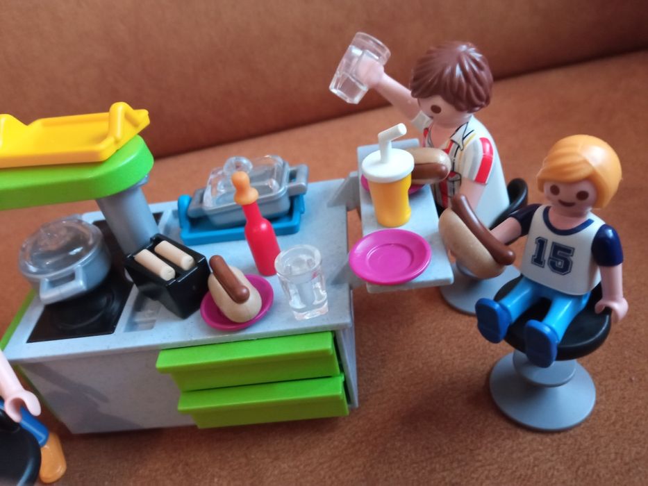 Playmobil klocki dla dzieci kuchnia/dom/walizka + gratis