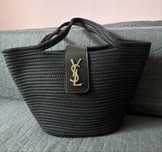 Kosz ysl czarny letni koszyk shopper bag torebka torba