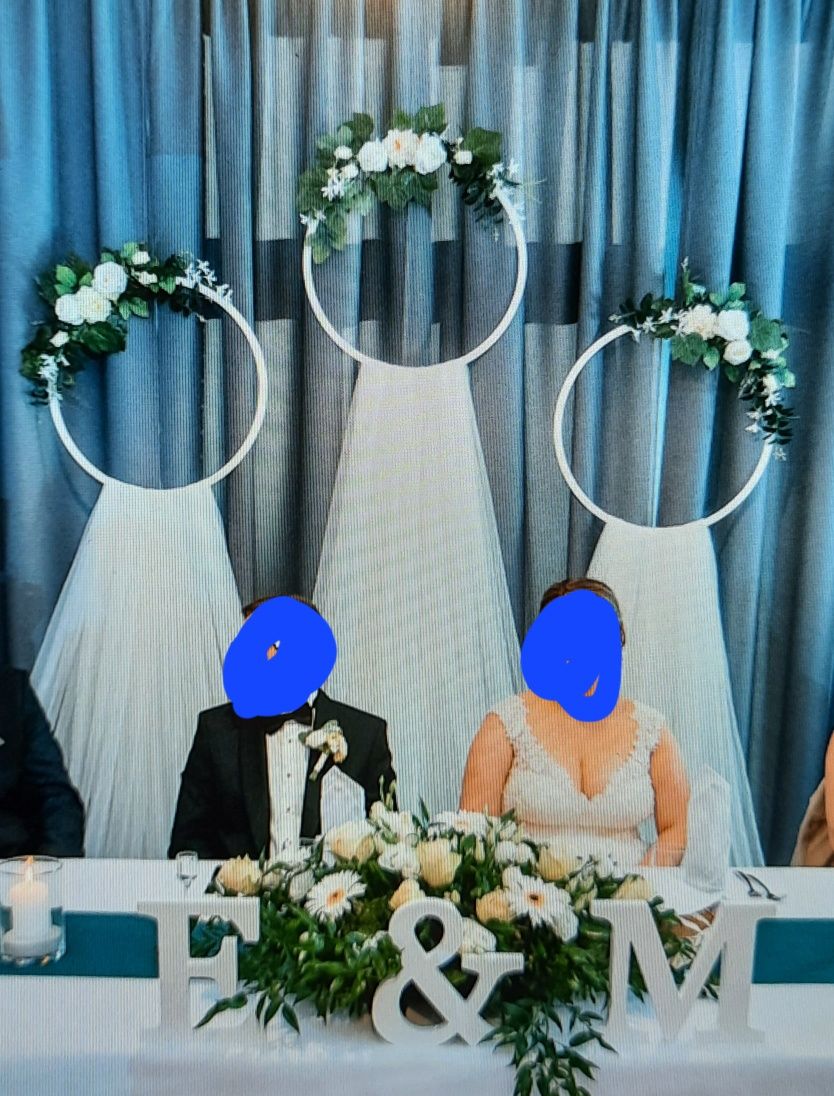 Dekoracja ślubna, Obręcz ślubna 3 szt.