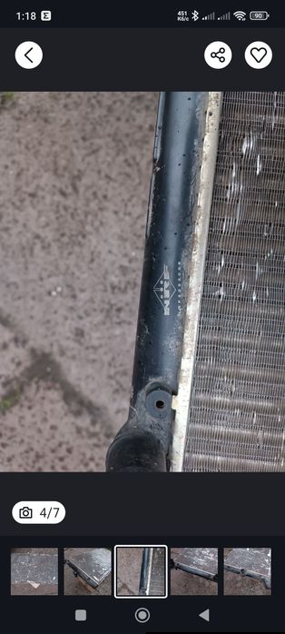 Радіатор охолодження двигуна фольксваген шаран 1999р