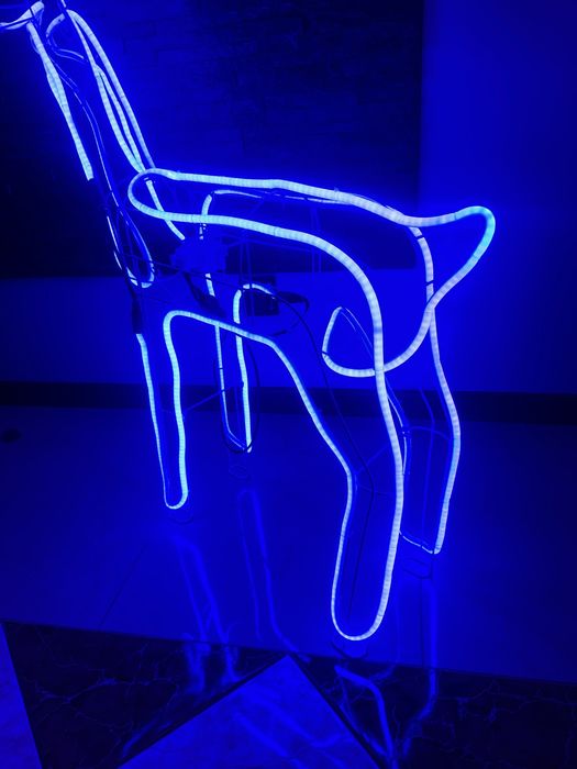 Renifer led neonowy XXL rusza głową nowy świąteczny 120cm duży efekt