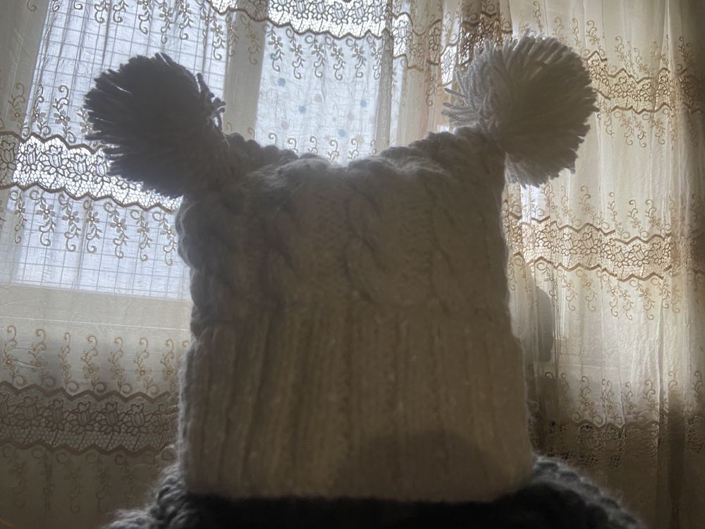Шерстяная шапка + снуд в подарок