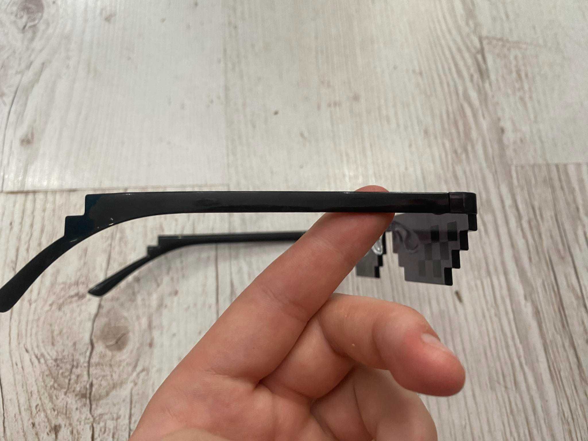 Nowe unisex czarne przeciwsłoneczne okulary minecraft (uniwersalne)