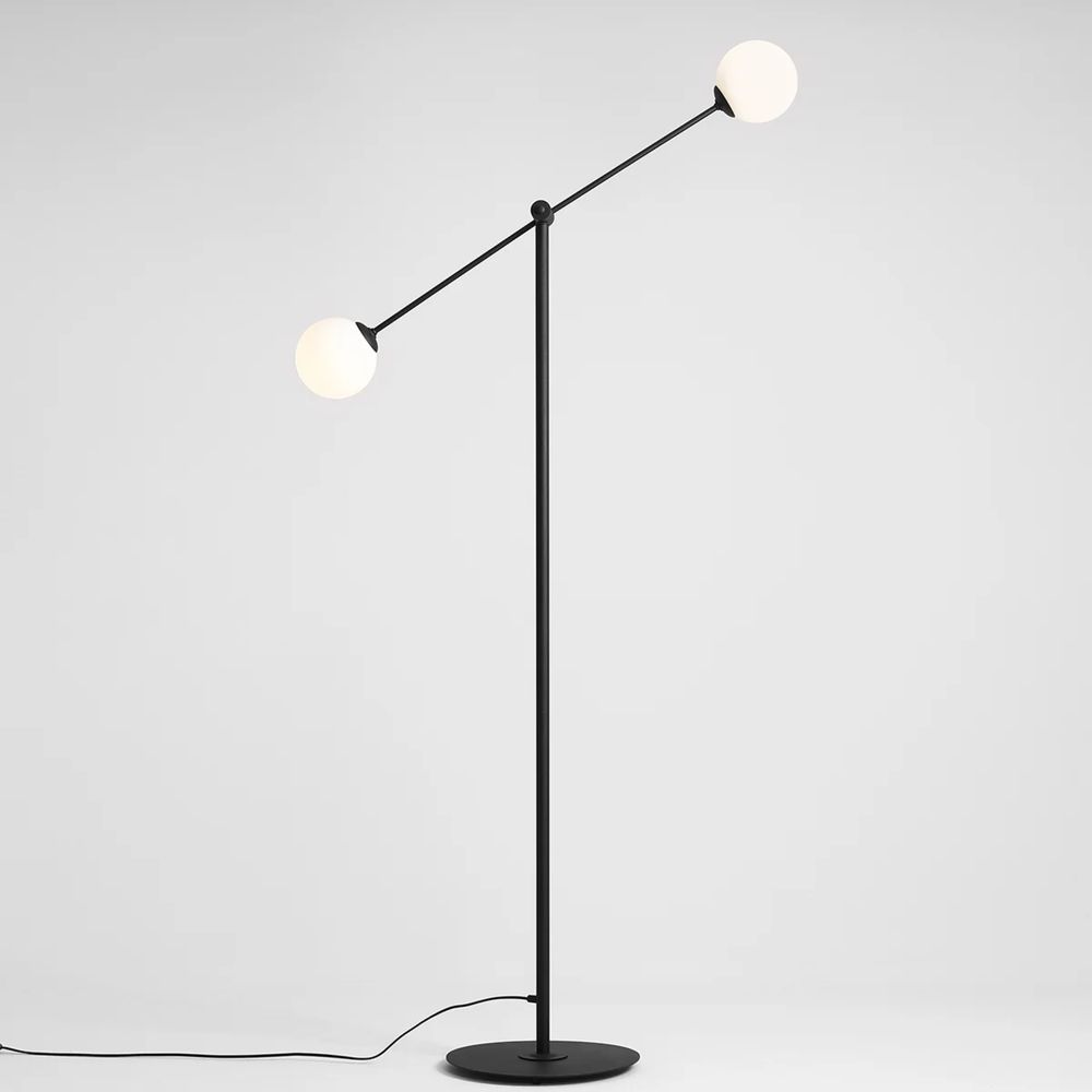 OHIO FLOOR BLACK 1081A1 Designerska lampa stojąca podłogowa