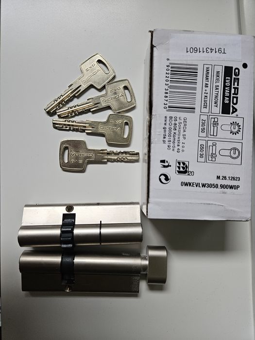 Gerda zamek evo var ab z30/50 g50/30 nikiel satynowy