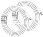 2x Kabele 2M iPhone USB C Lightning