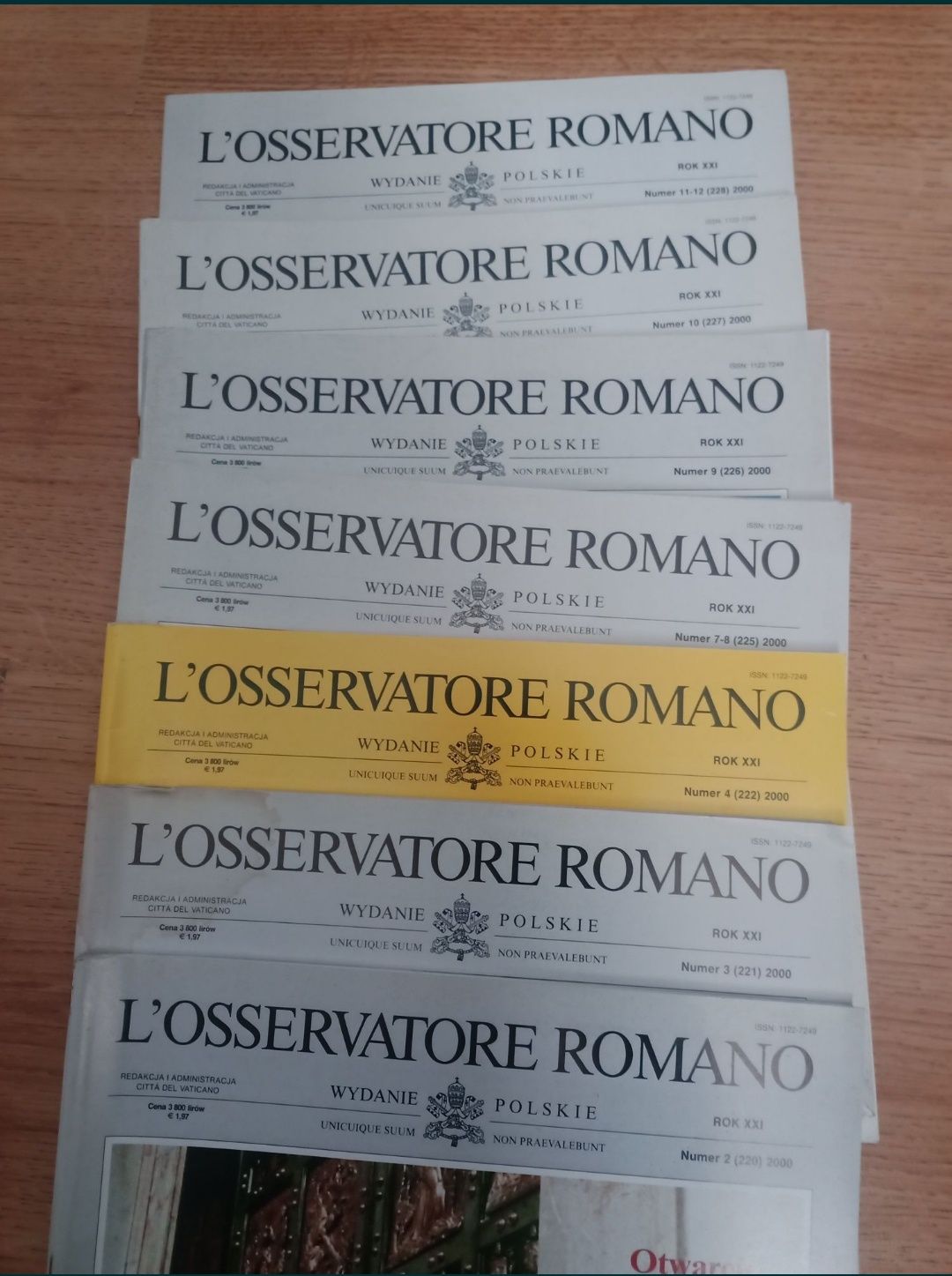L’Osservatore Romano 31 sztuk- miesięcznik – archiwalne!