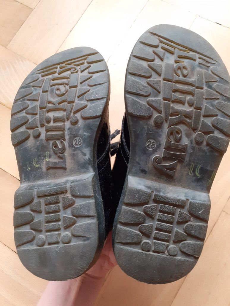 Buty buciki dziewczęce skórzane lakierowane jesienne wiosenne 28