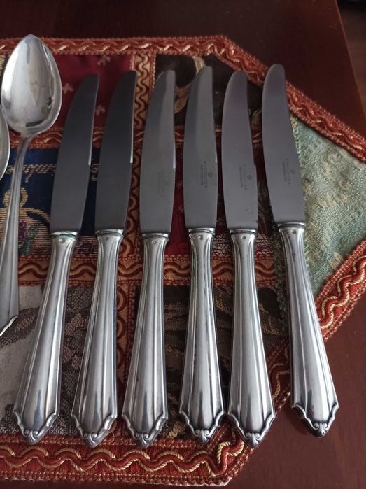 Sztućce srebrne Pr800 Piotr Łątkowski Warszawa super stan 6 osób 1400g