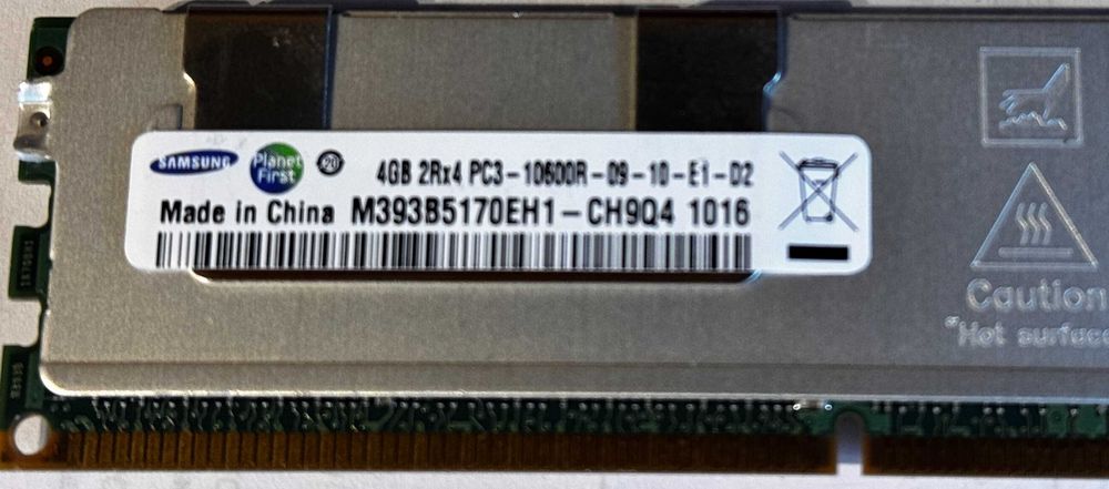 Pamięć RAM DDR3 16GB (4X4GB) 1333 Mbps 2RX4