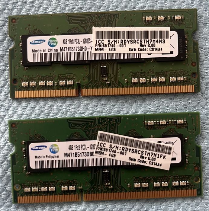 Pamięć RAM do laptopa 4 GB dwie sztuki