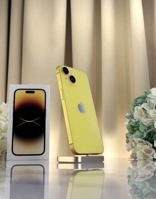 Опис!! iPhone 14 Yellow 128GB 91%АКБ Уцінка!! (Магазин Гарантія)