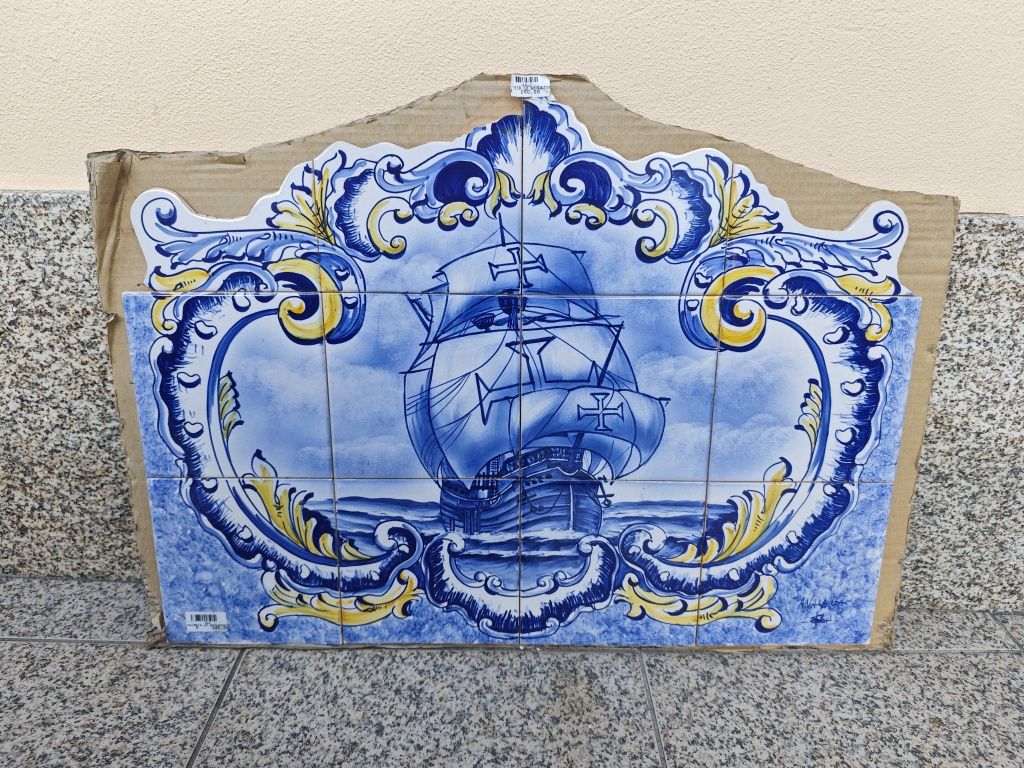 Conjunto 12 Azulejos Portugueses Caravela Portuguesa
