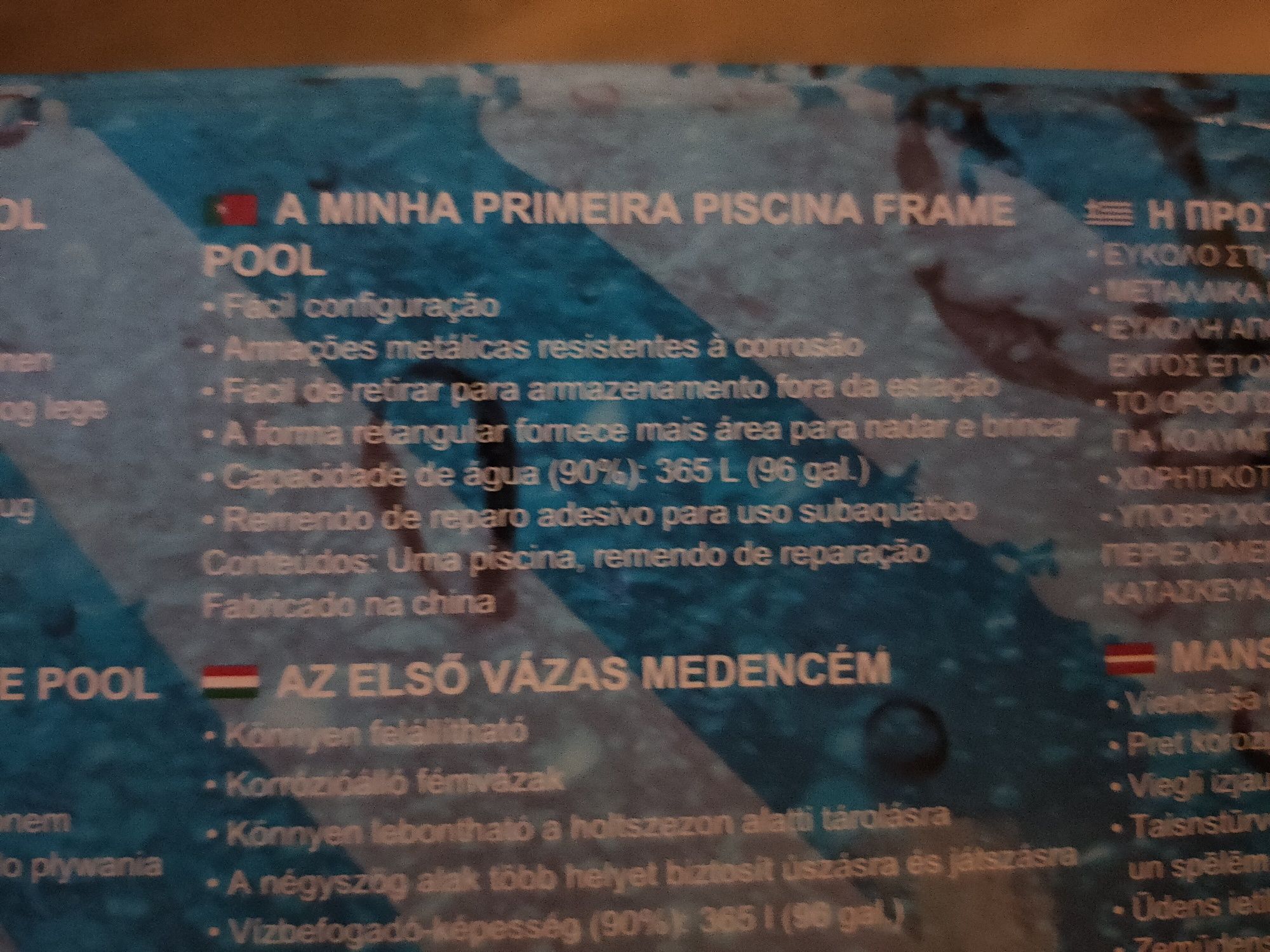 Piscina bestway de 365 litros para crianças