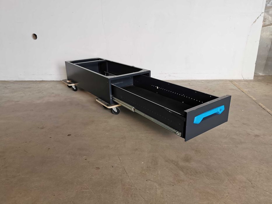 Szuflada dolna podłogowa do busa auta regał samochodowy serwisowy