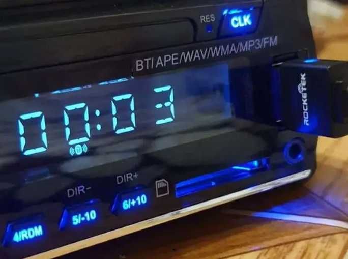 Автомагнитола 1DIN с Bluetooth USB/SD, AUX громкая связь