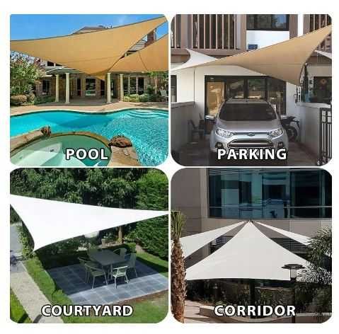 Żagiel/markiza 5x5x5, kolor kremowy