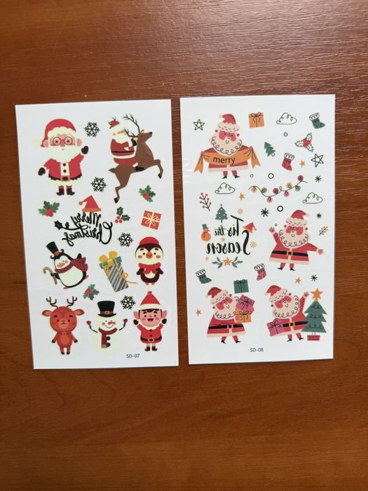 Тимчасові тату, що світяться Хеловін та Новий рік, новый год, хеллоуин