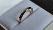 Złota obrączka z diamentami pr. 585 0,04 ct rozmiar 11,5