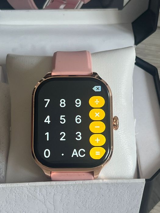 Elegancki smartwatch damski z funkcją rozmów – różowe złoto | LaxasFit