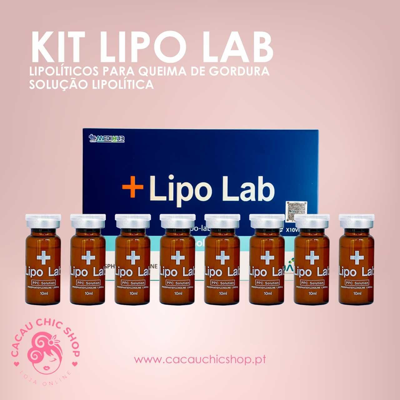 Kit Lipo Lab Lipolíticos Queima de Gordura Solução Lipolítica Lipolab