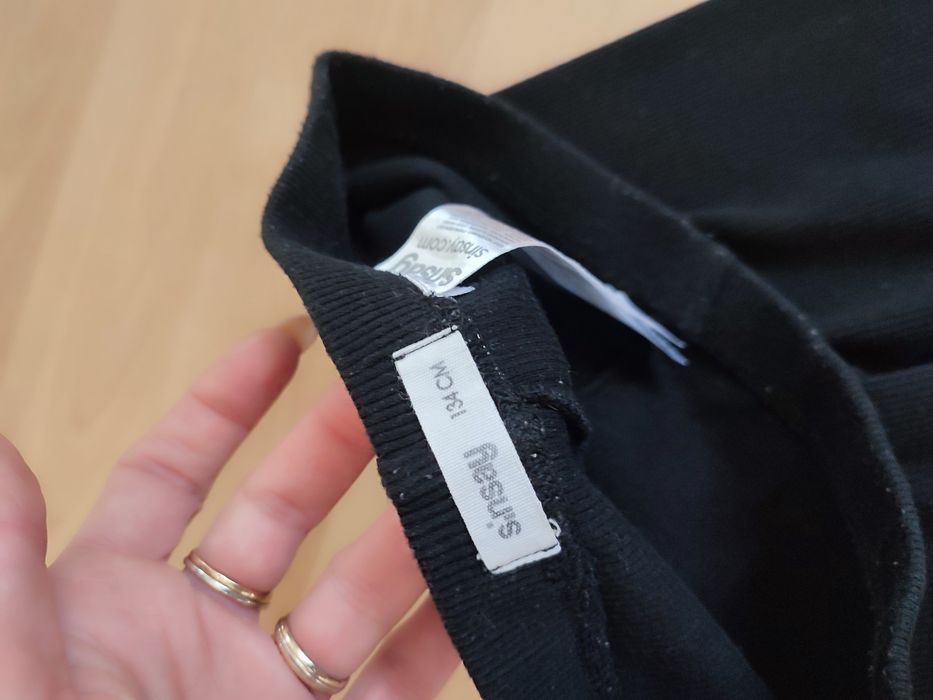 Legginsy czarne prążek prążkowane