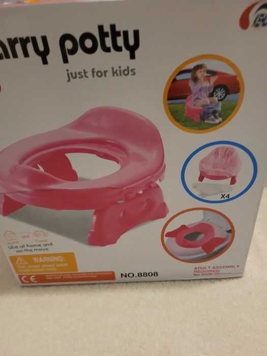 Nocnik przenośny my carry potty różowy dziewczynka biwak wakacje