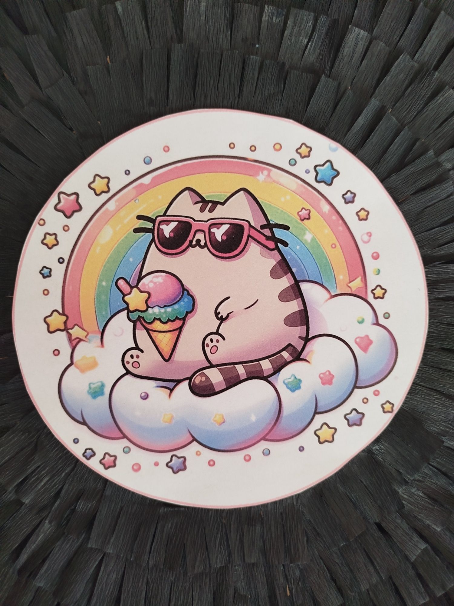 Piniata z kotem pusheen czarna