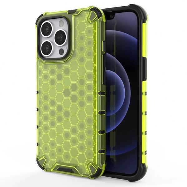 Etui pancerny pokrowiec z żelową ramką iPhone 13 Pro zielony