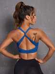 Stanik Sportowy Top Crop Twist Niebieski L 40