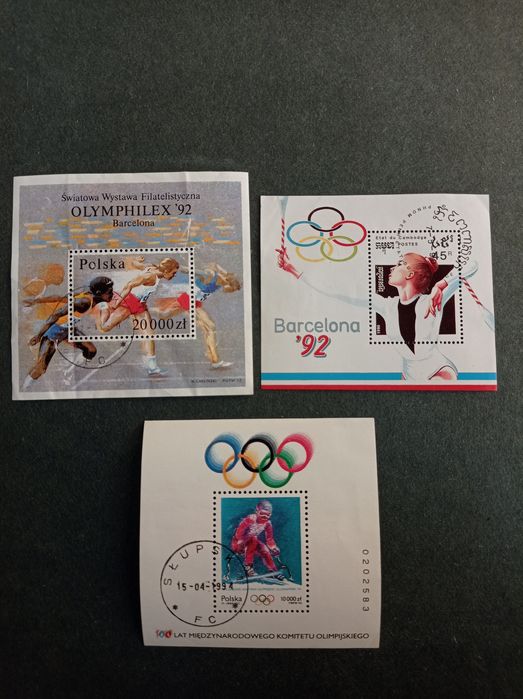 Znaczki pocztowe olimpiada 92