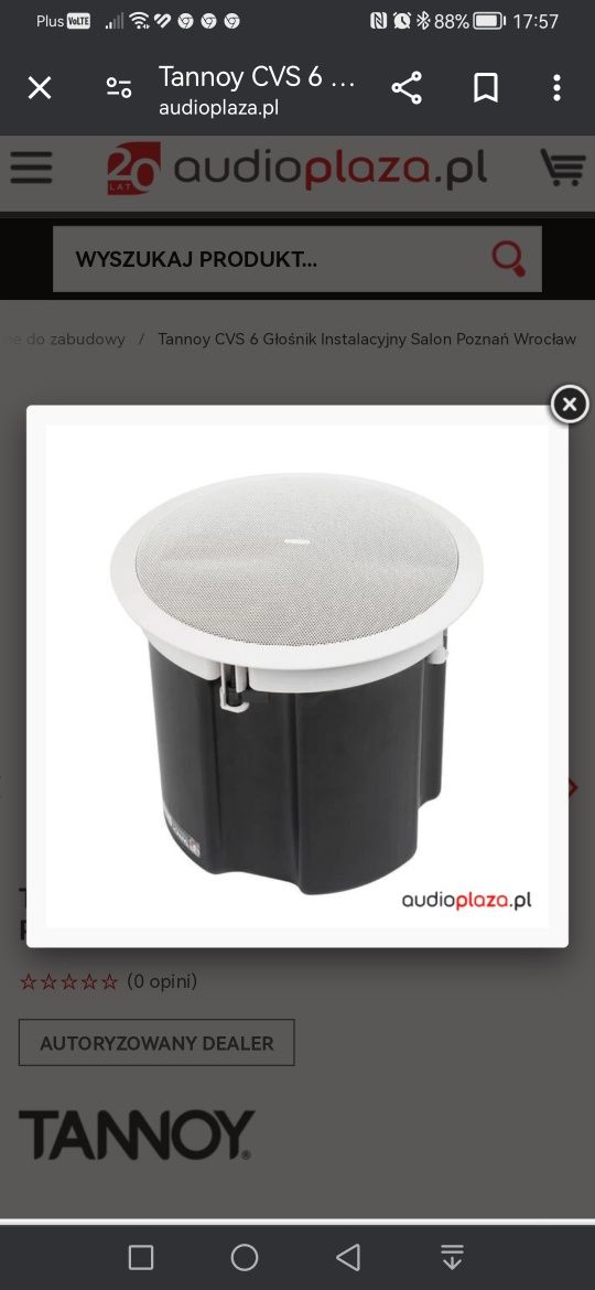 Tannoy CVS6 głośniki sufitowe