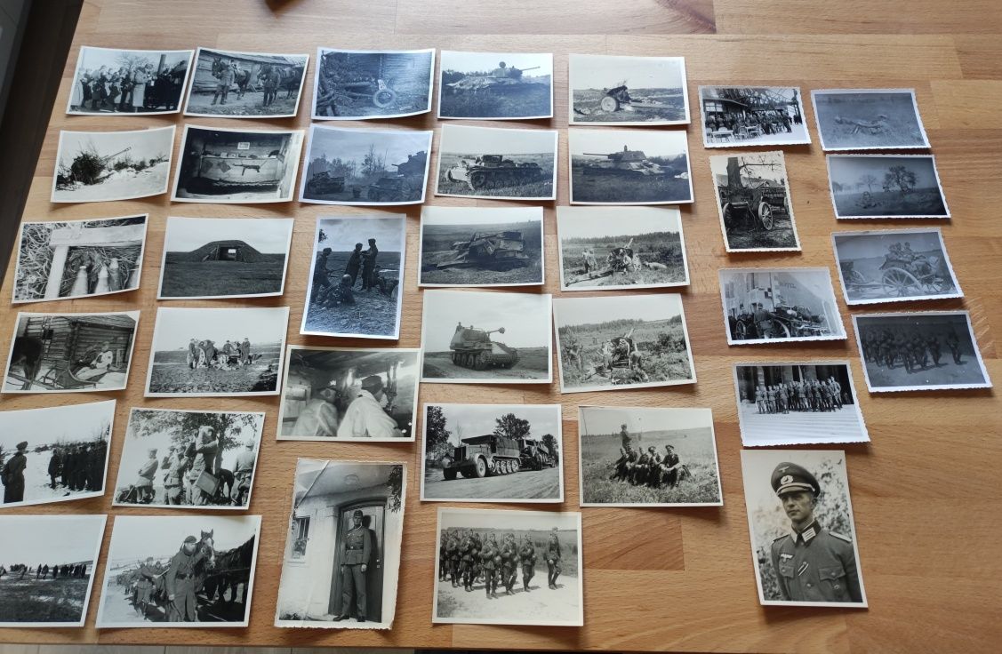 Zestaw zdjęć Wehrmacht, 37 sztuk, czołg,i artyleria