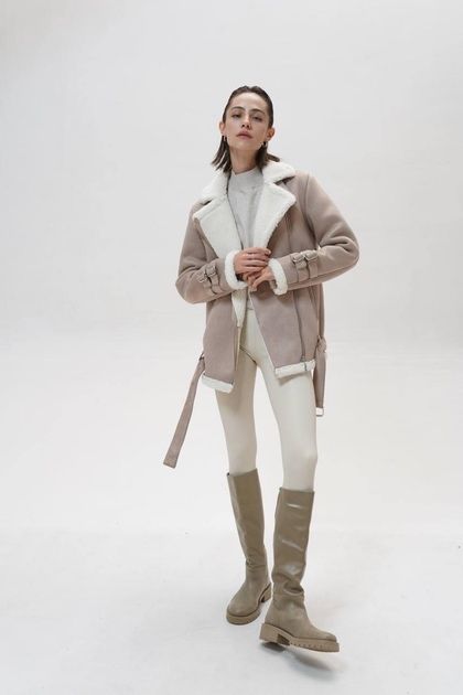 Дублянка авіатор бежева