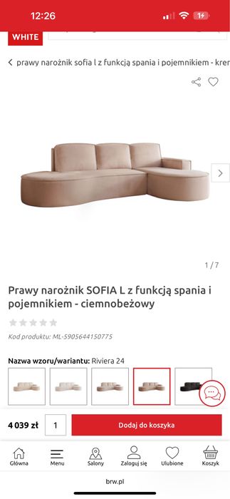 Narożnik  – nowy, nieużywany, idealny do salonu