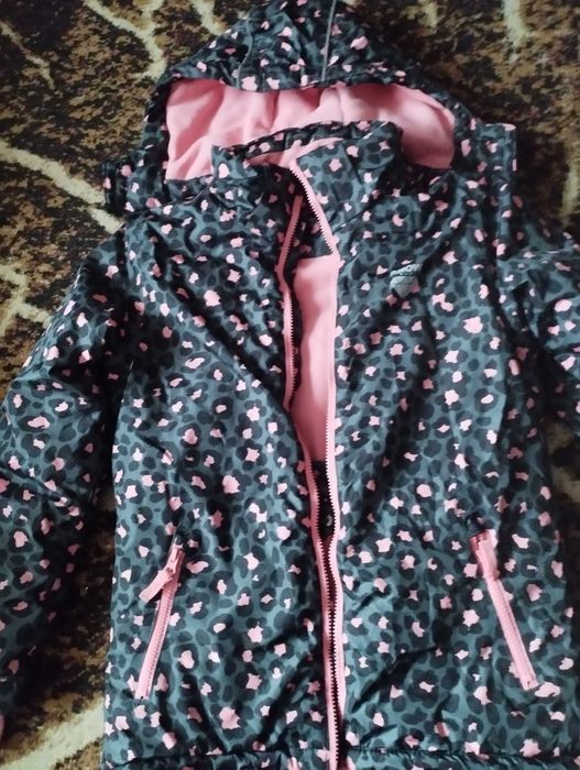 Kurtka zimowa dla dziewczynki panterka