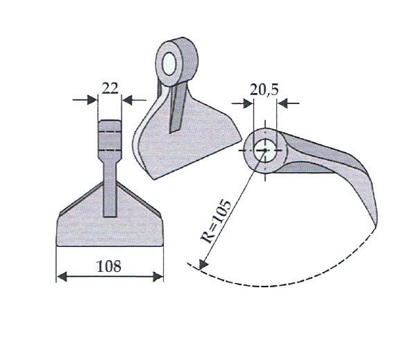 Bijaki młotkowe RM-7 kosiarka Perfect 13665 bijak młotek nóż cep