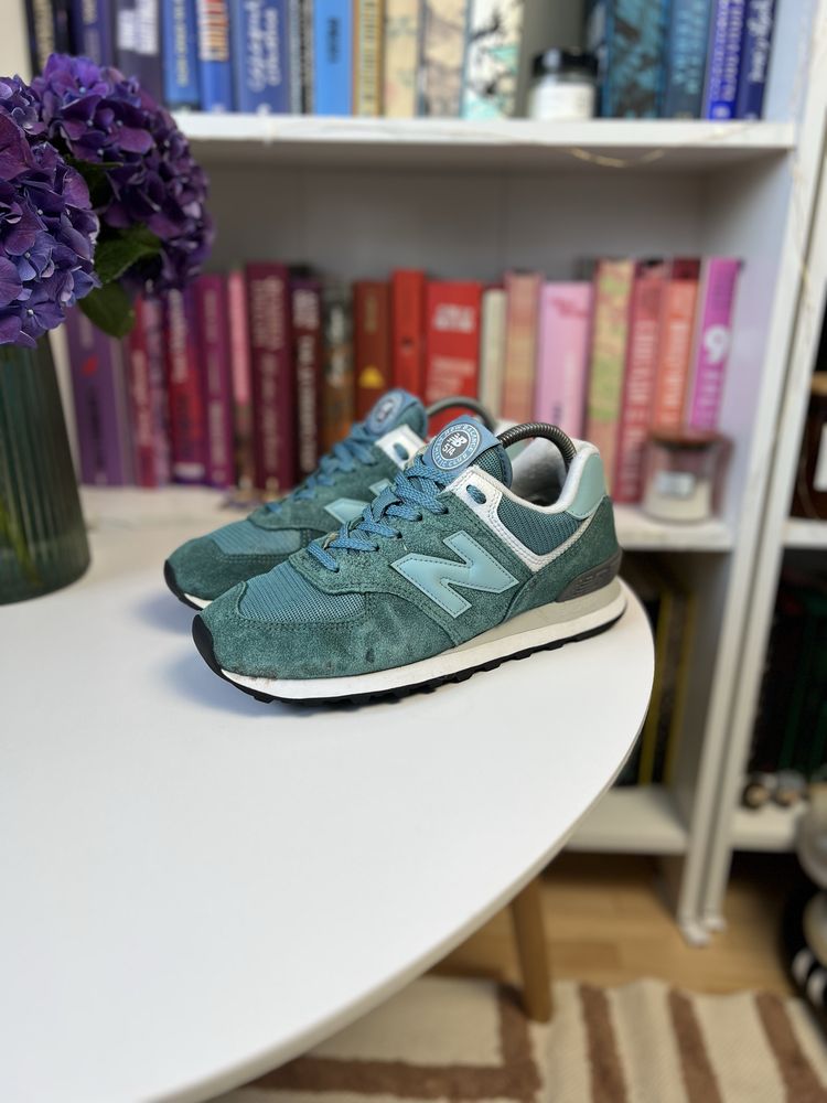 New balance 574 кросівки жіночі нью баланс 574 замшеві 40,5