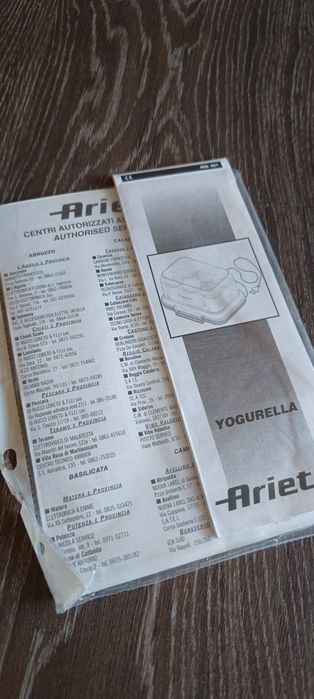 Йогуртниця ariete для приготування йогуртів вдома