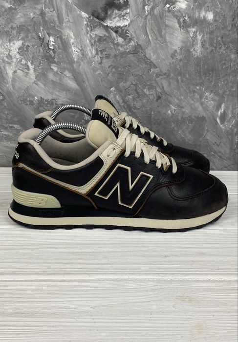 Шкіряні кросівки new balance 574 41-41.5/26 см