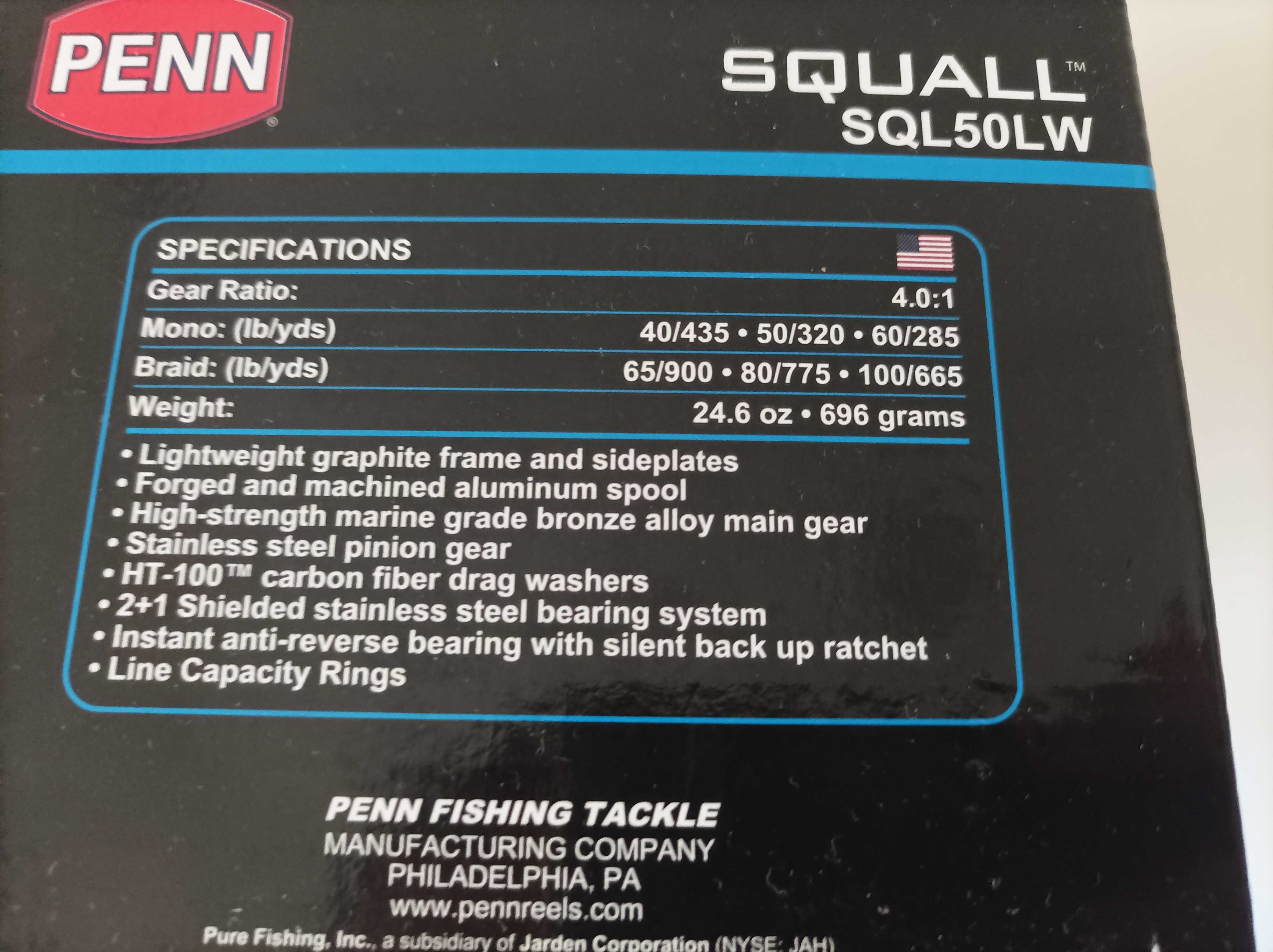 Squall SQL50LW - Artigo de Pesca