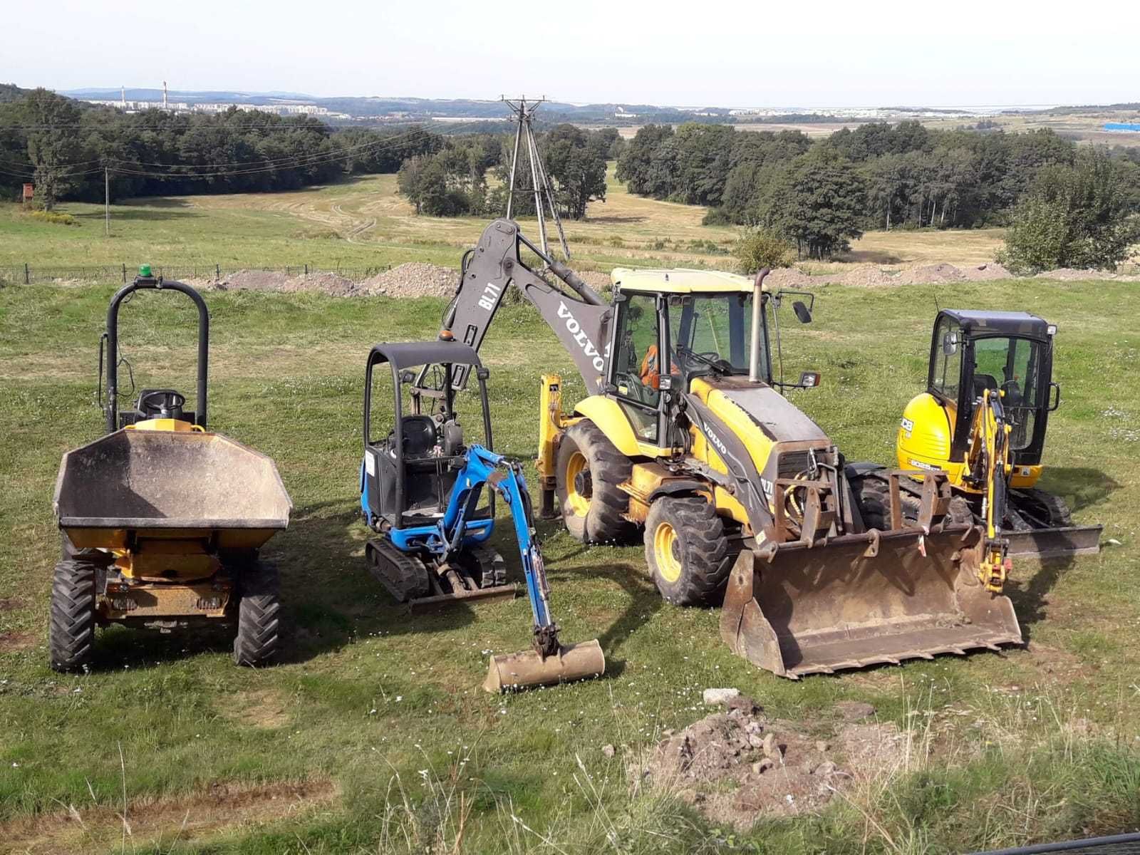 uslugi minikoparką 2t,3t,5t wiertnica  wozidło obrotowe 1t 3t drenaże