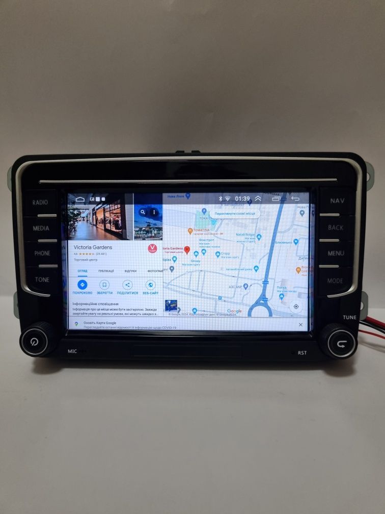 Штатна автомагнітола Volkswagen Seat Skoda AndroidAuto CarPlay Радіо