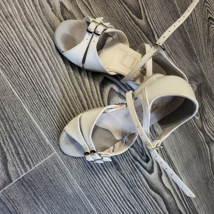 Дитячі туфлі для танців 19, біла шкіра