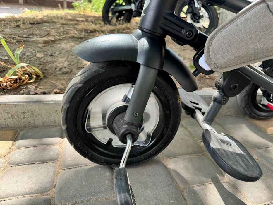 Триколісний велосипед Qplay Rito Air складаний Rubber Grey