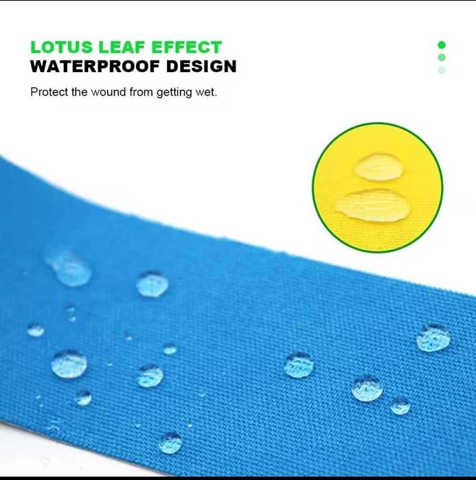 Кинезиотерапевтическая лента,тейп,длин 5м,шир.2,5см, водонепроницаемая