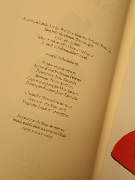 Livro Boca do Inferno 2 edição de Ricardo Araújo Pereira